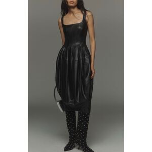 Anthropologie Black Midi Dress